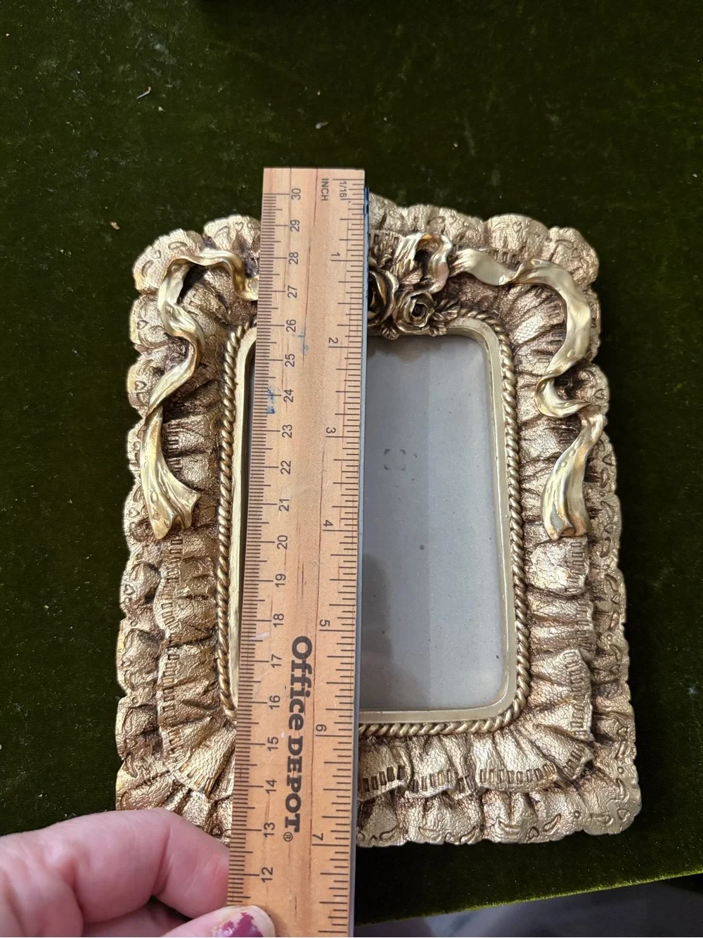 Gold Ornate Floral Tabletop Picture Frame - Classic Home Accent